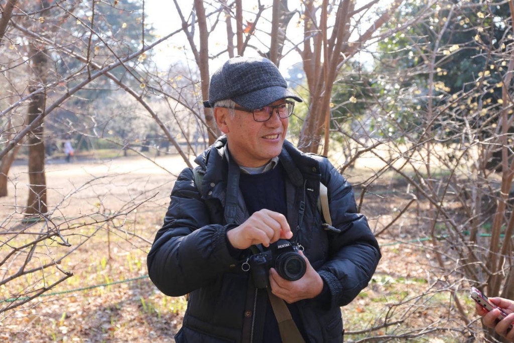 愛機のPENTAXと山田隆彦さん